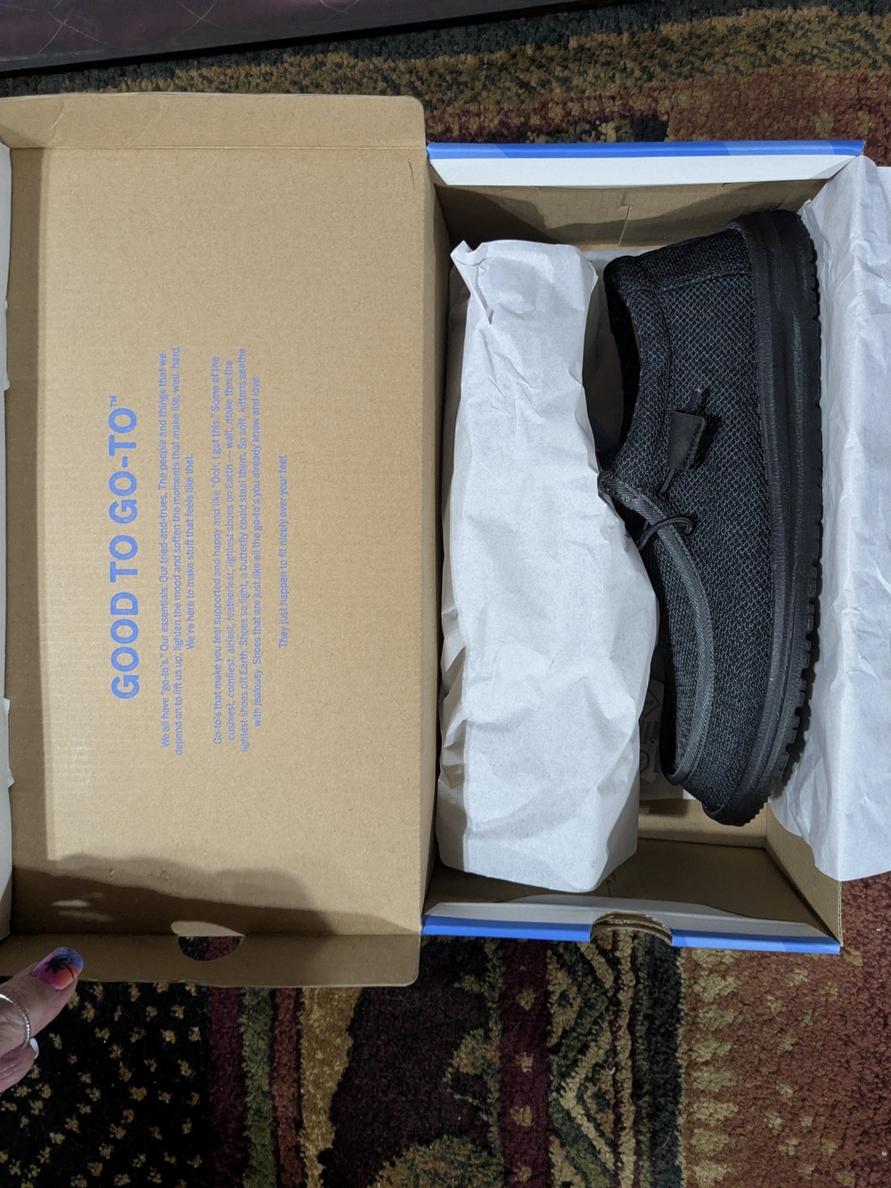 Hey Dude Black Men’s Slip-On Loafer — Lightweight Casual Comfort Size 11 NIB